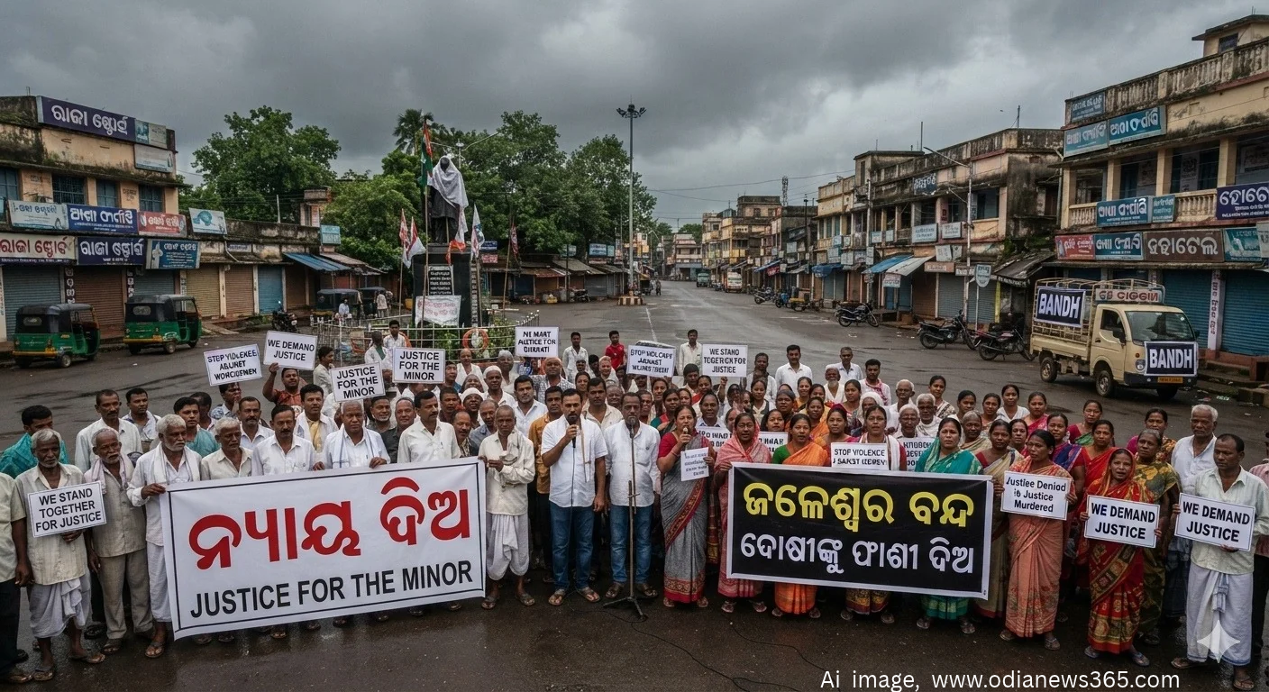 ସଭ୍ୟ ସମାଜରେ ବର୍ବରତାର ଚରମ ସୀମା: ଜଳେଶ୍ୱର ନାବାଳିକା ଦୁଷ୍କର୍ମ ଓ ହତ୍ୟା ମାମଲା, ପ୍ରତିବାଦରେ ସ୍ତବ୍ଧ ସହର